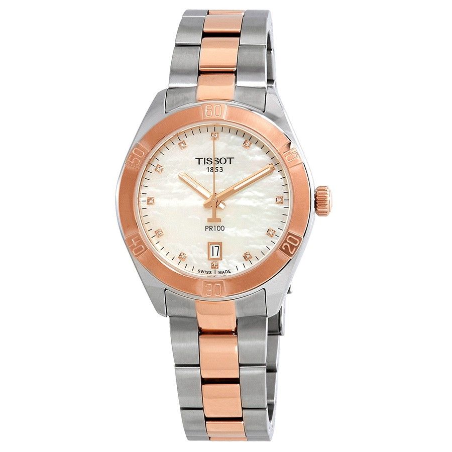 Orologio Tissot PR100 Sport Chic T101.910.22.116.00 donna 36 mm con diamanti-2b Gioielli