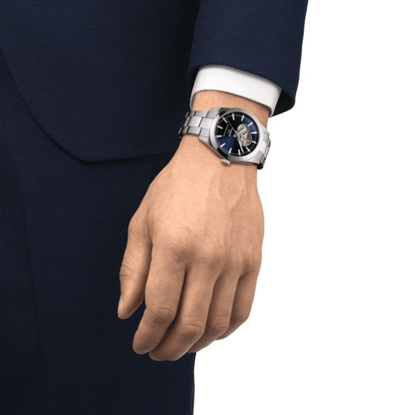 Orologio Tissot Gentleman T127.407.11.041.01 PowerMatic 80 Open Heart automatico uomo 40 mm-2b Gioielli