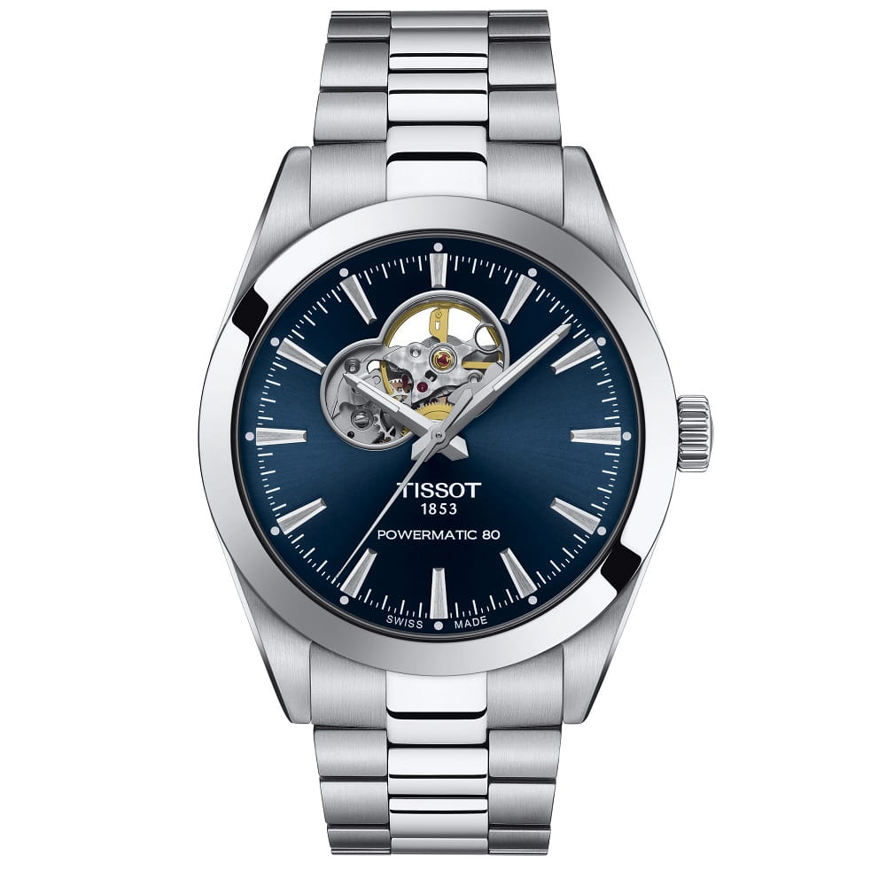 Orologio Tissot Gentleman T127.407.11.041.01 PowerMatic 80 Open Heart automatico uomo 40 mm-2b Gioielli