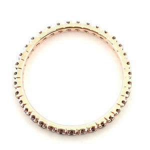 Anello veretta Eternity oro rosa 18kt Diamanti neri 0,48 Ct misura 11-2b Gioielli