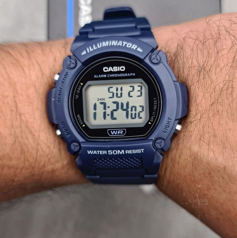 Orologio Casio Collection W-219H-2AVEF blu uomo-2b Gioielli