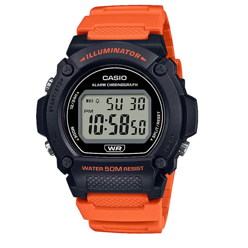 Orologio Casio Collection W-219H-4AVEF rosso uomo-2b Gioielli
