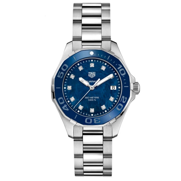 Orologio Tag Heuer Aquaracer blu WAY131L.BA0748 diamanti donna-2b Gioielli