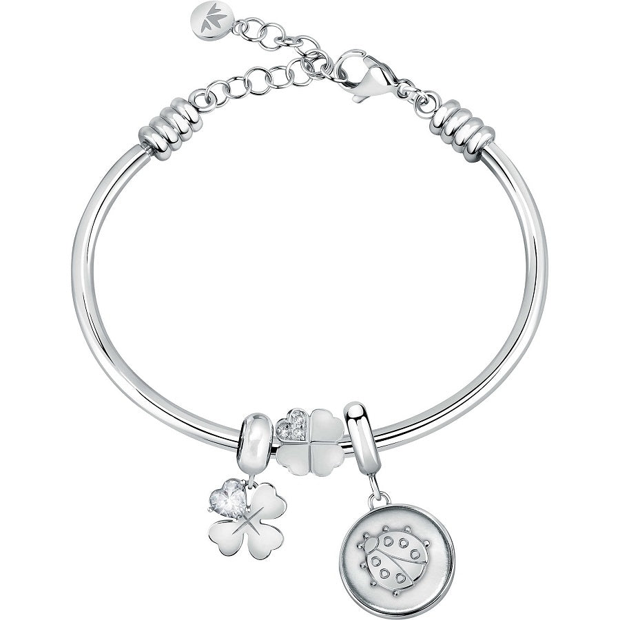 Bracciale Morellato Drops SCZ1183 bangle quadrifoglio coccinella-2b Gioielli