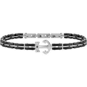 Bracciale Morellato Ceramic SACU10 uomo nero àncora-2b Gioielli
