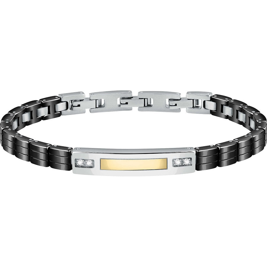 Bracciale Morellato Gold SATM11 con elementi in oro 18 Kt e ceramica-2b Gioielli