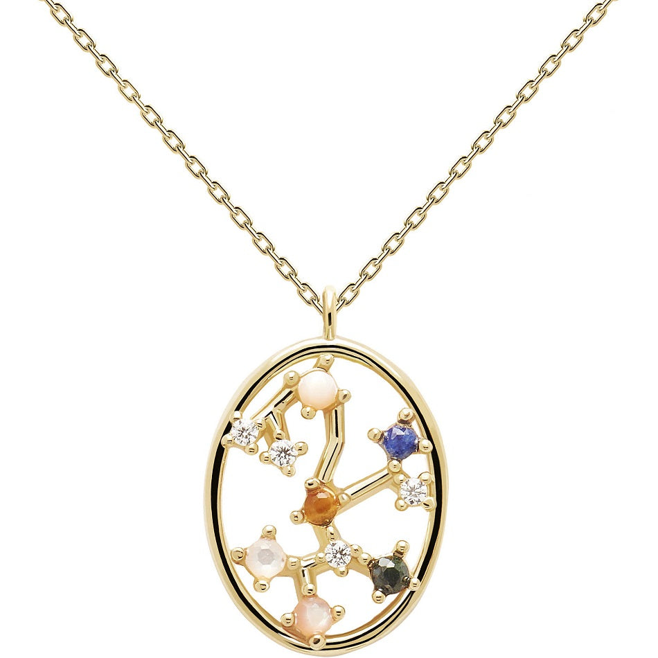 Collana PdPaola CO01-352-U Zodiac Constellation Sagittario argento placcato oro 18 K-2b Gioielli