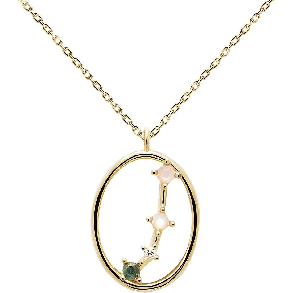 Collana PdPaola CO01-344-U Zodiac Constellation Ariete argento 925 placcato oro 18 K-2b Gioielli