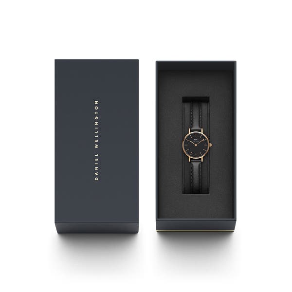 Orologio DW Petite Pressed Sheffield 24mm nero DW00100444-2b Gioielli