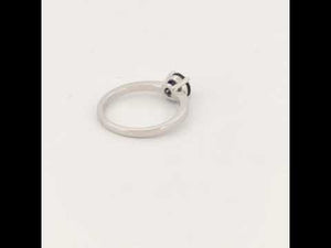 Anello Live Diamond oro bianco 18Kt con zaffiro Ct 1,50