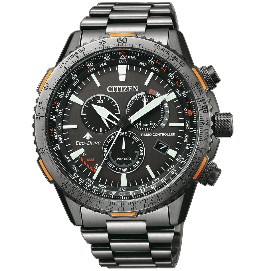 Orologio Citizen Radiocontrollato CB5007-51H Crono Pilot uomo 45mm cronografo-2b Gioielli