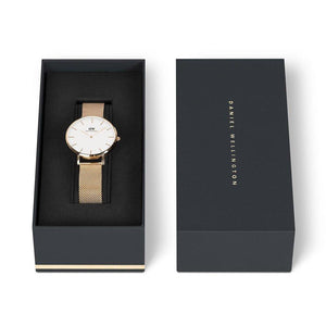 Orologio DW Classic Petite Melrose 32mm bianco DW00100163-2b Gioielli