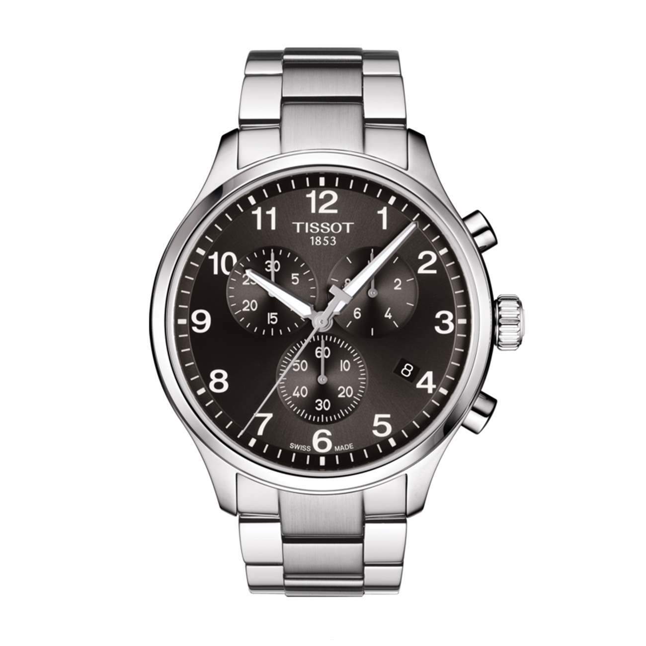 Orologio Tissot Chrono XL T116.617.11.057.01 cronografo uomo 45mm nero acciaio-2b Gioielli