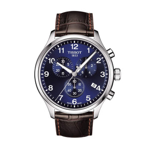 Orologio Tissot Chrono XL T116.617.16.047.00 cronografo uomo 45mm blu pelle-2b Gioielli