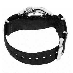 Cinturino Seiko originale L0LL011J0 in tessuto NATO nero per Seiko 5 Solid Boy - Presage ansa mm 20-2b Gioielli